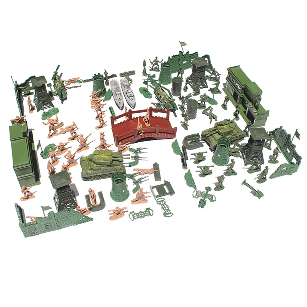 130 шт. пластиковые игрушки фигурки солдат армейские с другими аксессуарами |