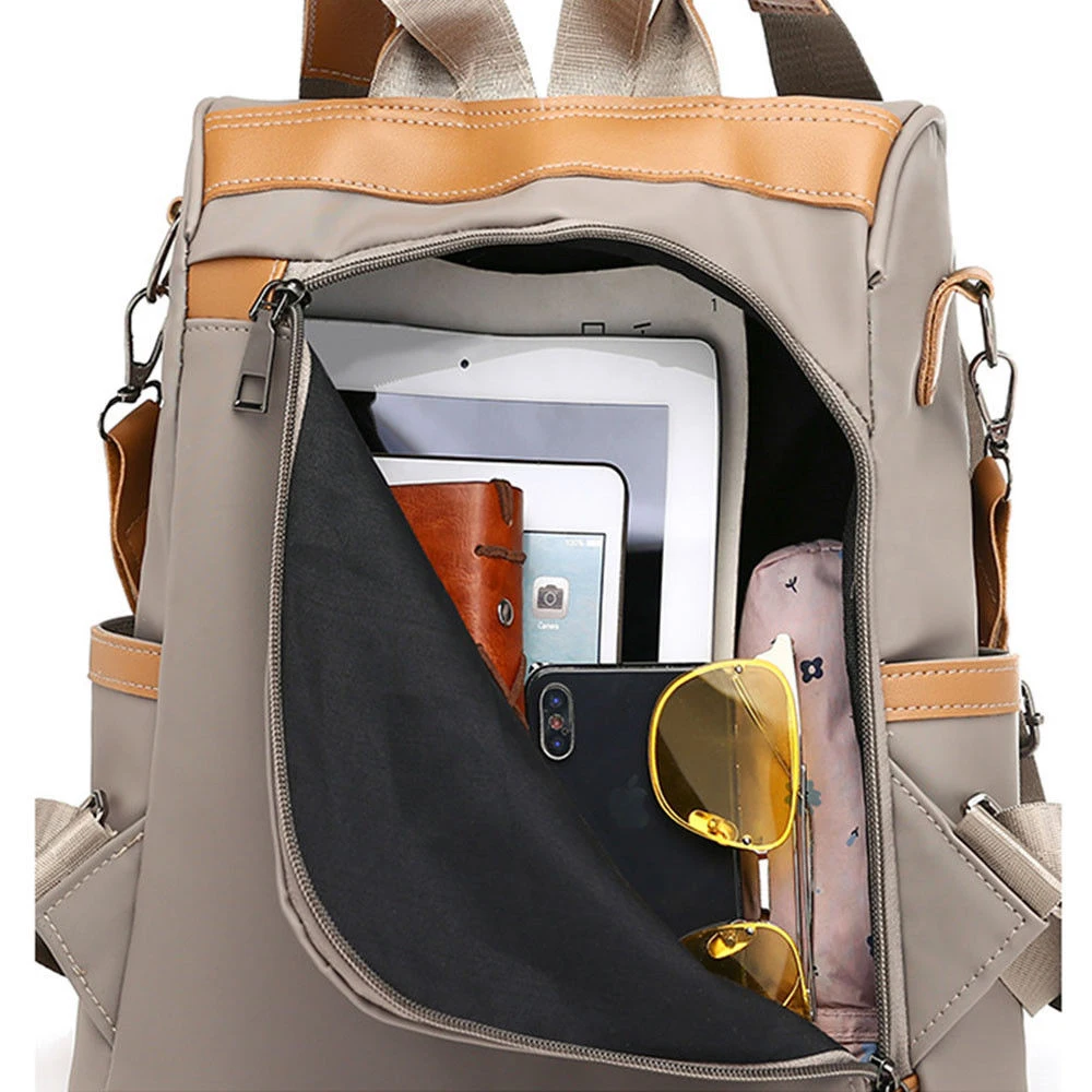 Модный противокражный рюкзак для женщин вельветовый вместительный школьный