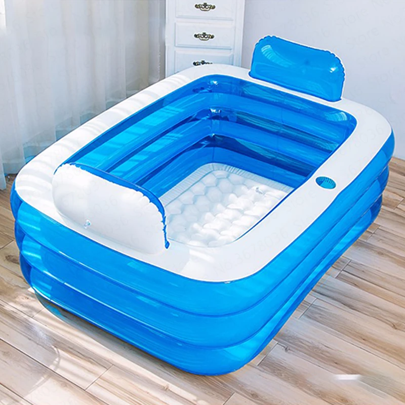 

Inflatable Bathtub Home Thickening Folding Barrel Children's Can Sit Lie Plastic PVC Inflatable Bath Tub Adults Portable
