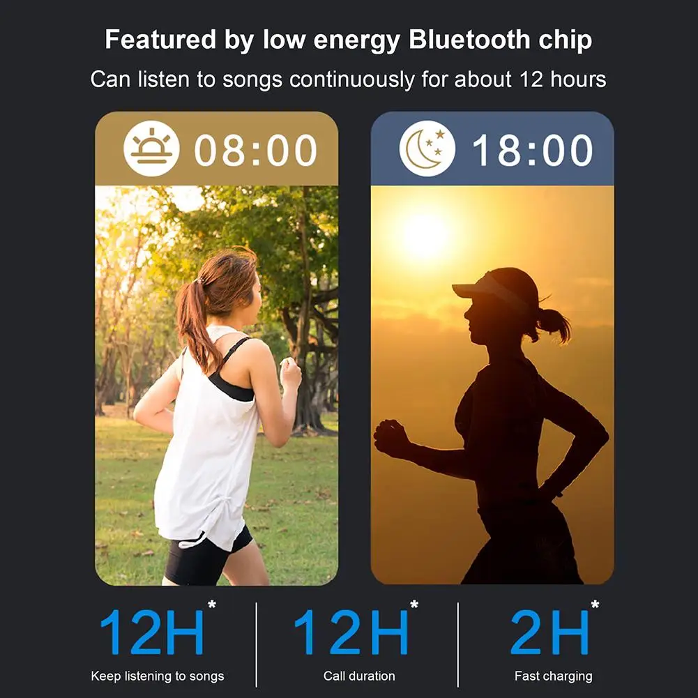 

Bone Conduction Earphone Bluetooth H10 H11 H12 Headphones Wireless Headset Noise Cancellation Earbuds HiFi Waterproof Sweatproof