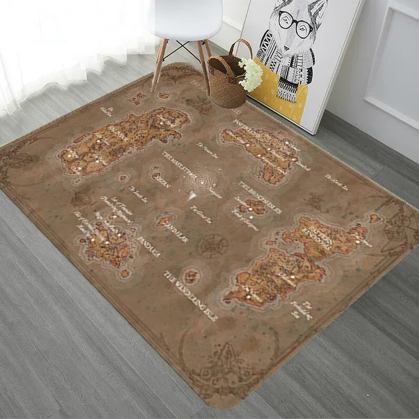 3D ковер с картой мира домашний для гостиной и спальни большой размер детский