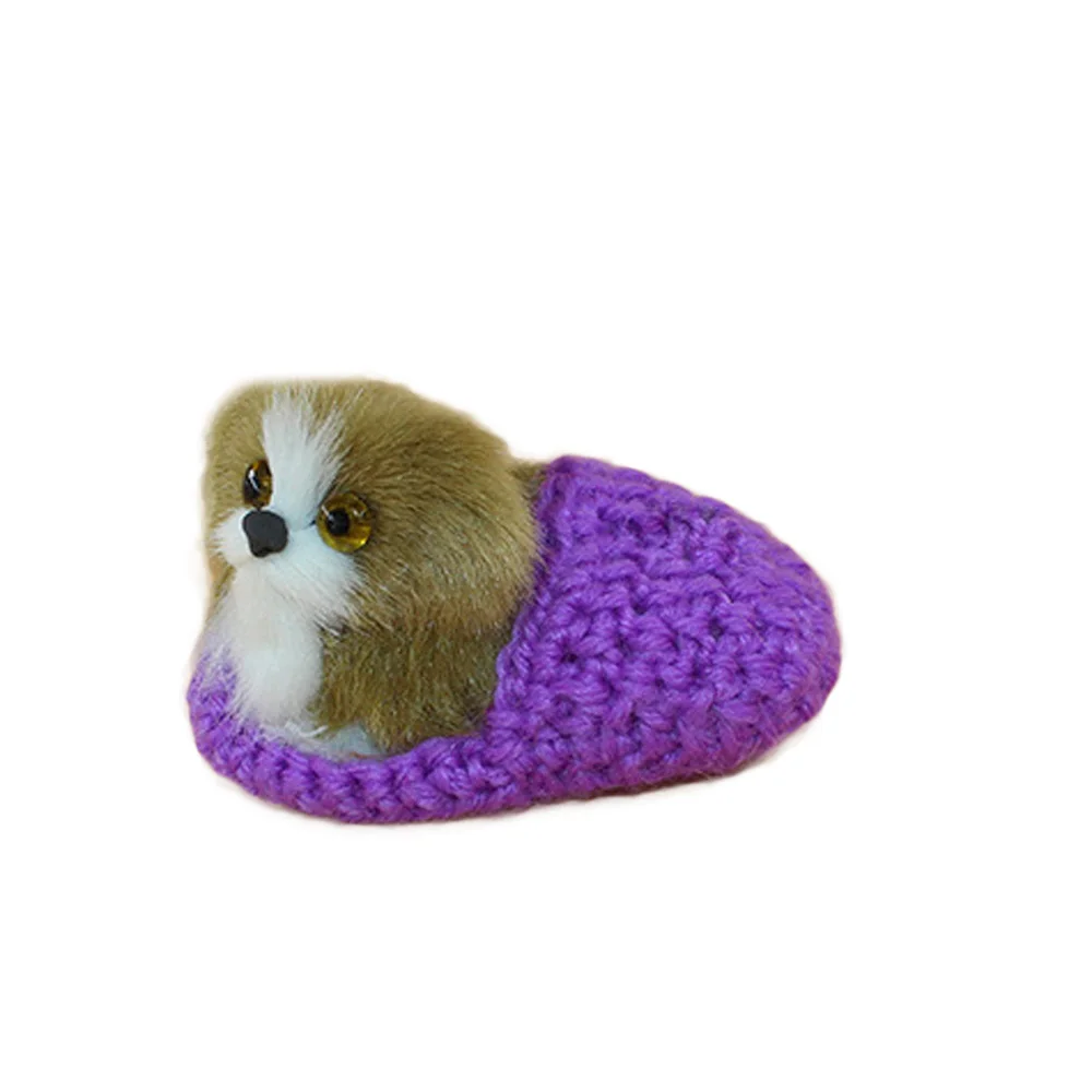 Имитация спящей собаки игрушки милый щенок Звук чучела Рождественский подарок