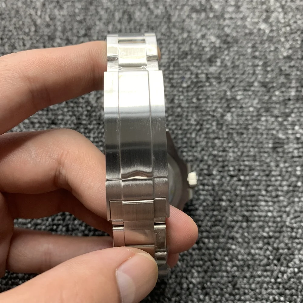 

40mm Men's Automatic Mechanical Watch Black Ceramic Bezel Steel Case Sapphire Glass WristWatch watch men OUMASHI