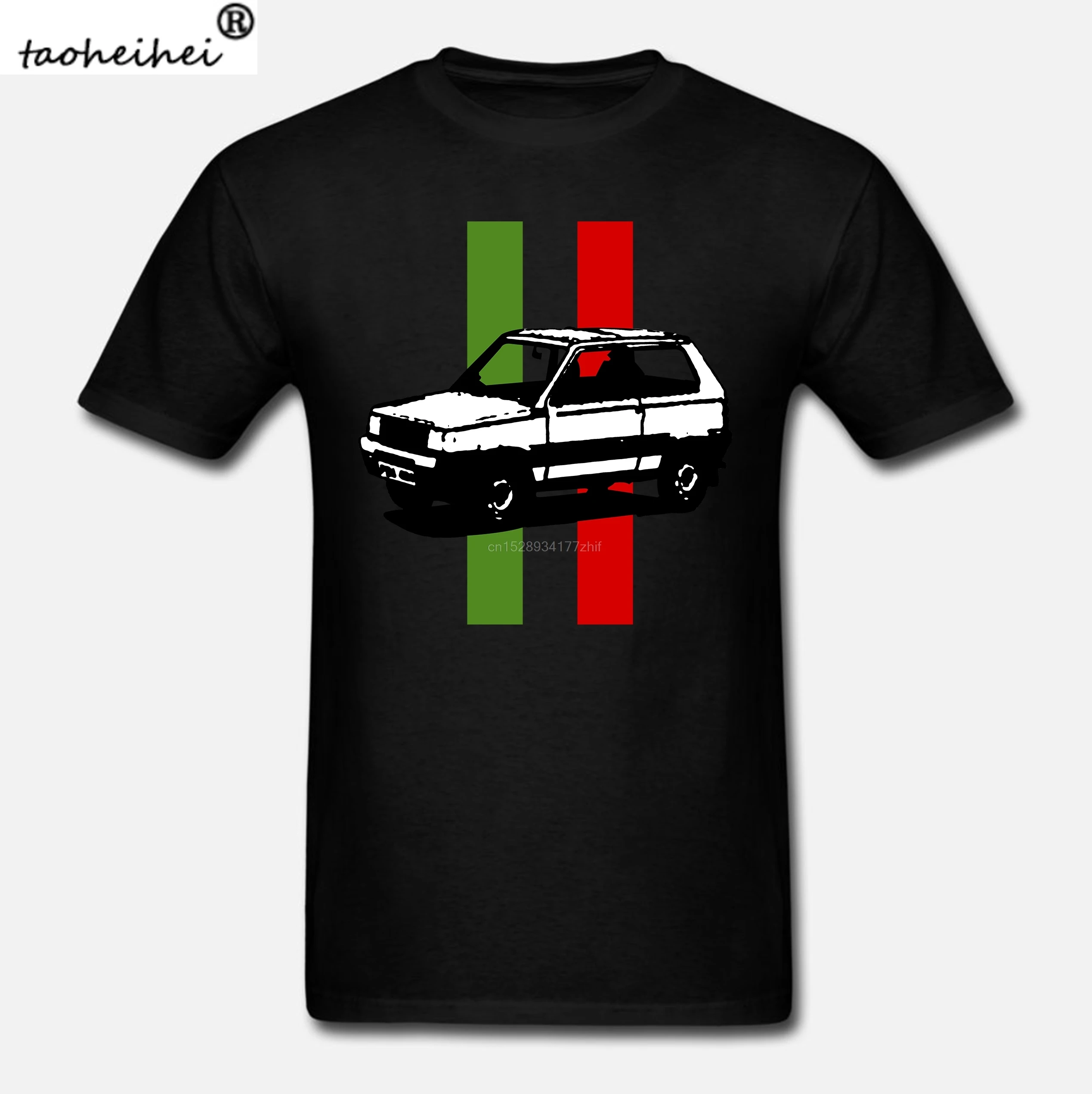 Персонализированная футболка Fiat PANDA 4X4 с итальянским флагом - Цена: 