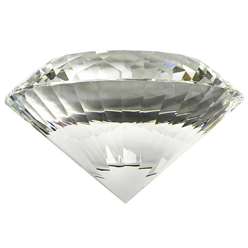 

Transparent Multi-Faceted Crystal Diamond, 80mm Clear Crystal Glass Diamond Wedding Party Decoration, Valentine's Day Gift