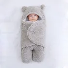Детский мягкий флисовый спальный мешок для новорожденных 0-6 месяцев