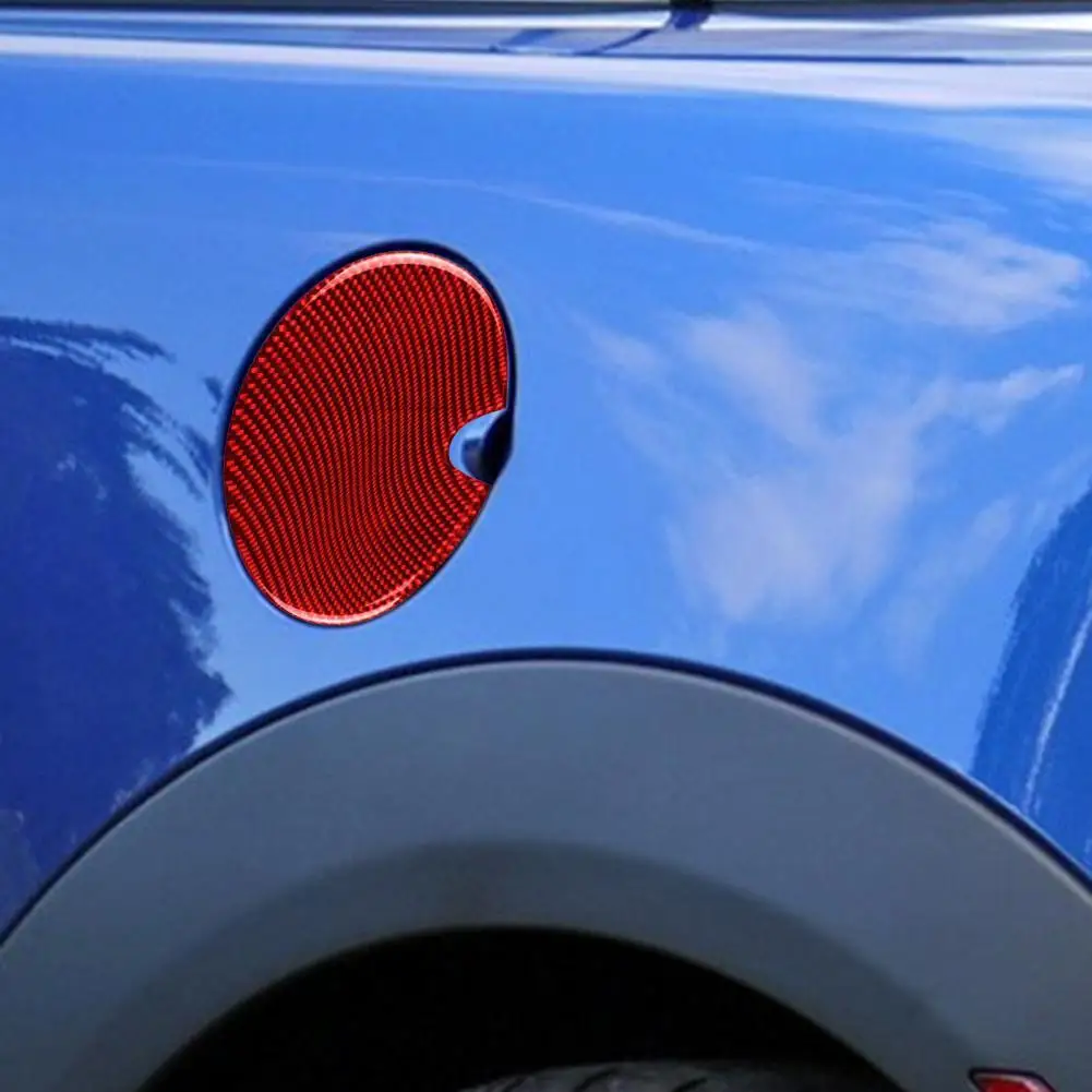

Cap Trim Easy Installation Stable Anti-scratch Red Carbon Fiber Fuel Tank Cap Decal Cap Trim Sticker