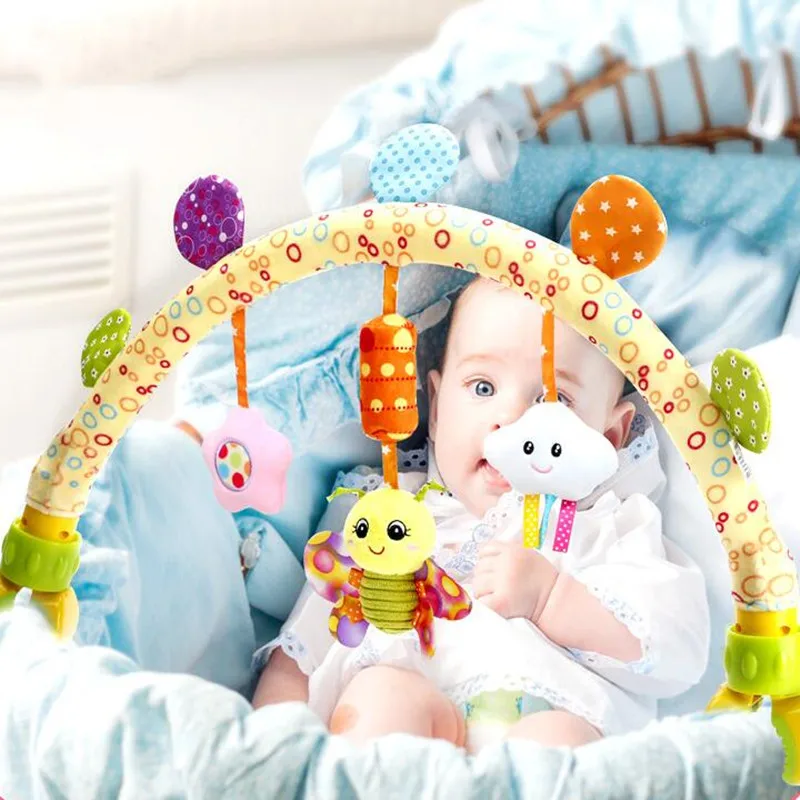 Автомобильная игрушка погремушка для детской коляски с креплением|rattle toys|stroller