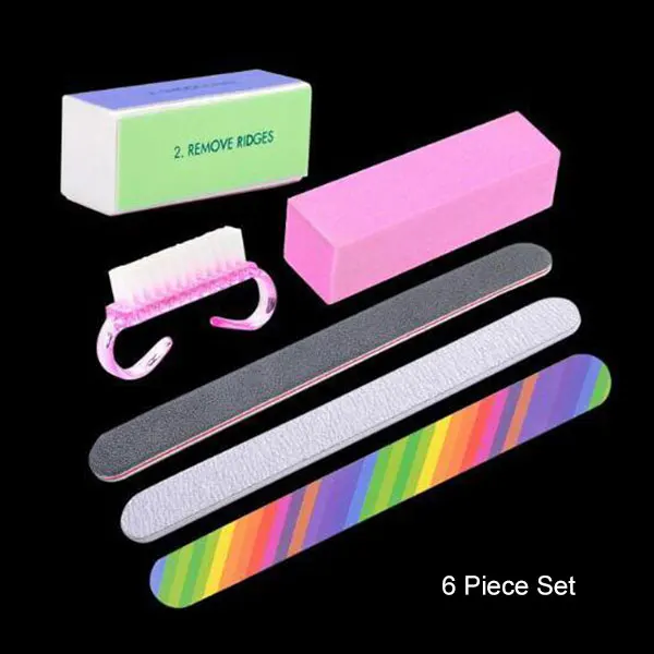 

Fashion Women 6 Sets Four-Sided Polishing Nail Set Manicure Tools SSwell