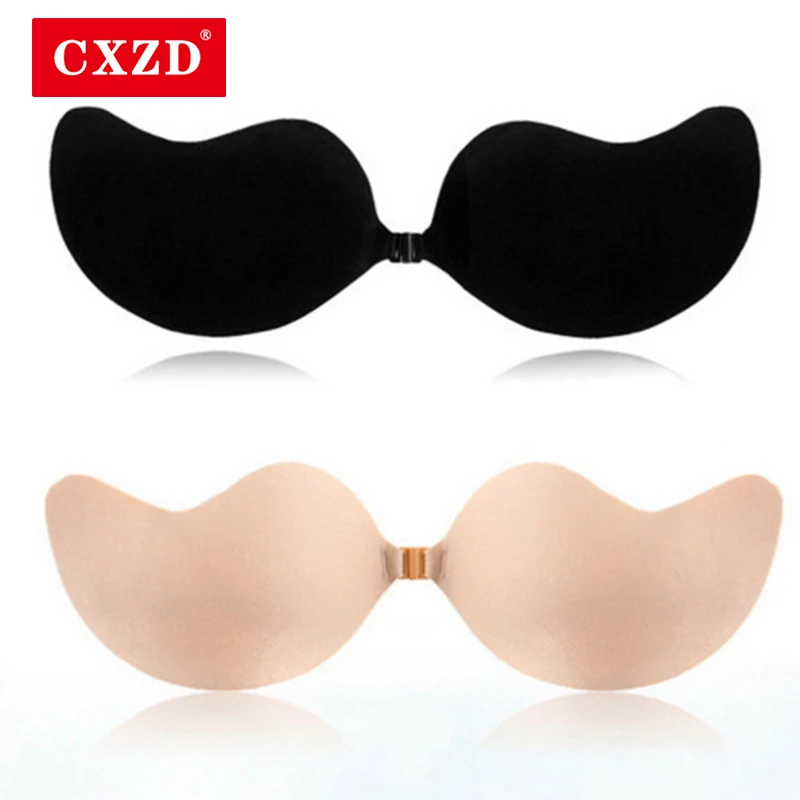 CXZD нижнее белье невидимый бюстгальтер без бретелек силиконовый пуш ап с клейкой