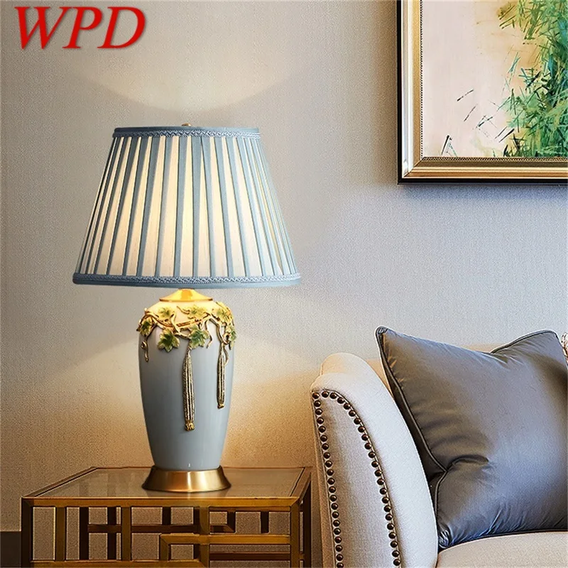 

WPD Modern Table Lamp Brass Creative Ceramic LED Desk Light Decorative for Home