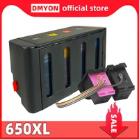 dmyon 650xl ciss bulk ink replacement for hp 650 xl for deskjet 1015 1515 2515 2545 2645 3515 3545 4515 4645 printer cartridges