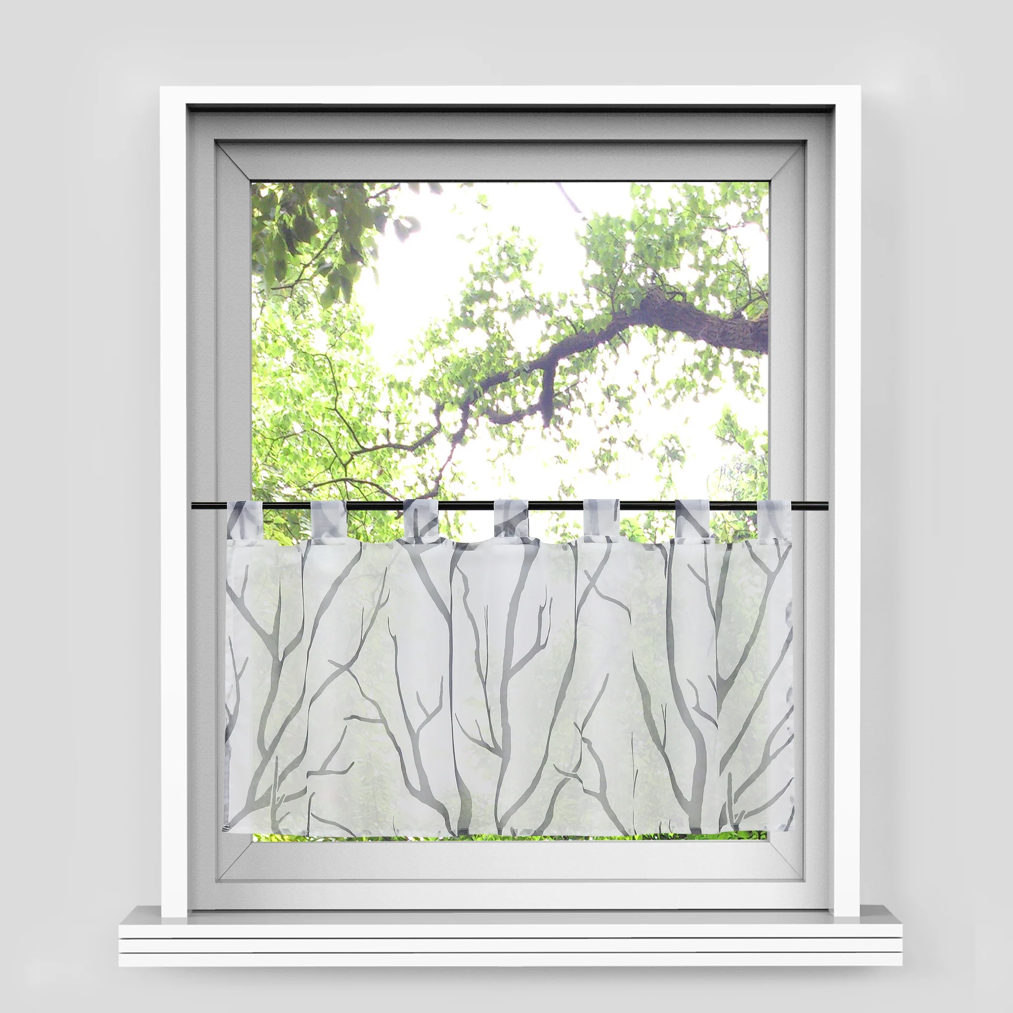 Ярусы занавески окна Valance половина Тюль таб Топ драпировка для кухонного шкафа 1