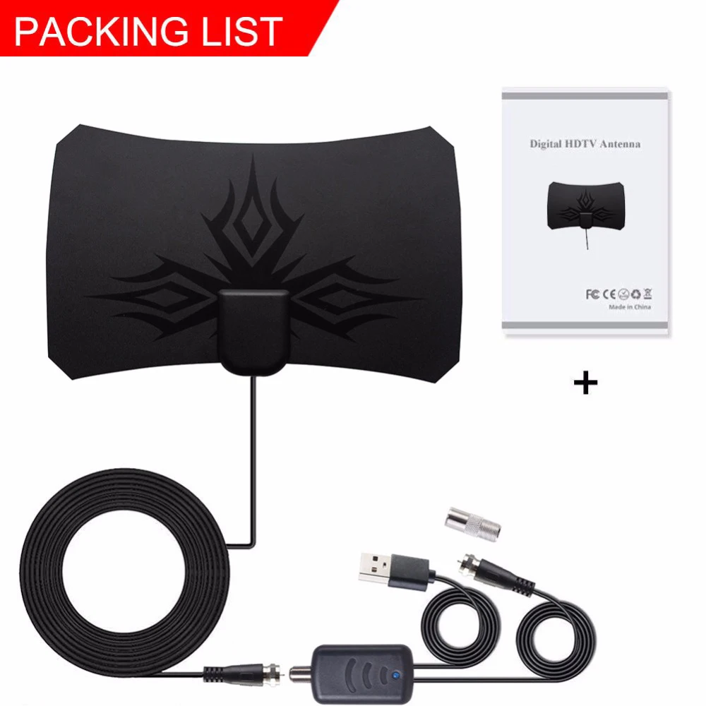

980 Mile Digital Antenna TV Indoor Amplifier Signal Booster DVB-T2 HDTV Antenna Isdb-tb Satellite Signal Receiver ClearTV Aerial