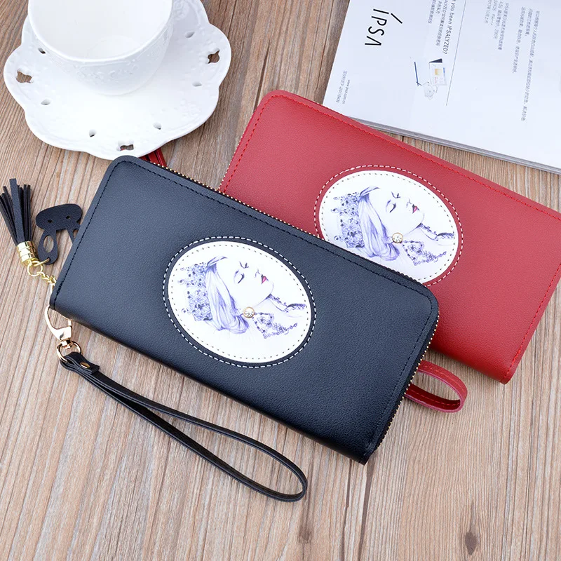 Женский кошелек из искусственной кожи доставка с пряжкой Модный женский длинный