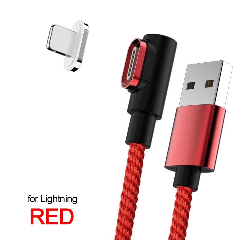 Магнитный кабель VOXLINK Micro usb type C, адаптер для быстрой зарядки телефона, Microusb type-C, магнитное зарядное устройство usb c для iphone samsung S8 9 - Цвет: Red for APPLE