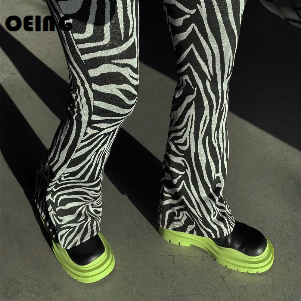 

Fall Winter Women Men's Cropped Chelsea Boots Nature Leather Rubber Sole Ankle Boots Casual Round Toe Women's Short Boots Big 44