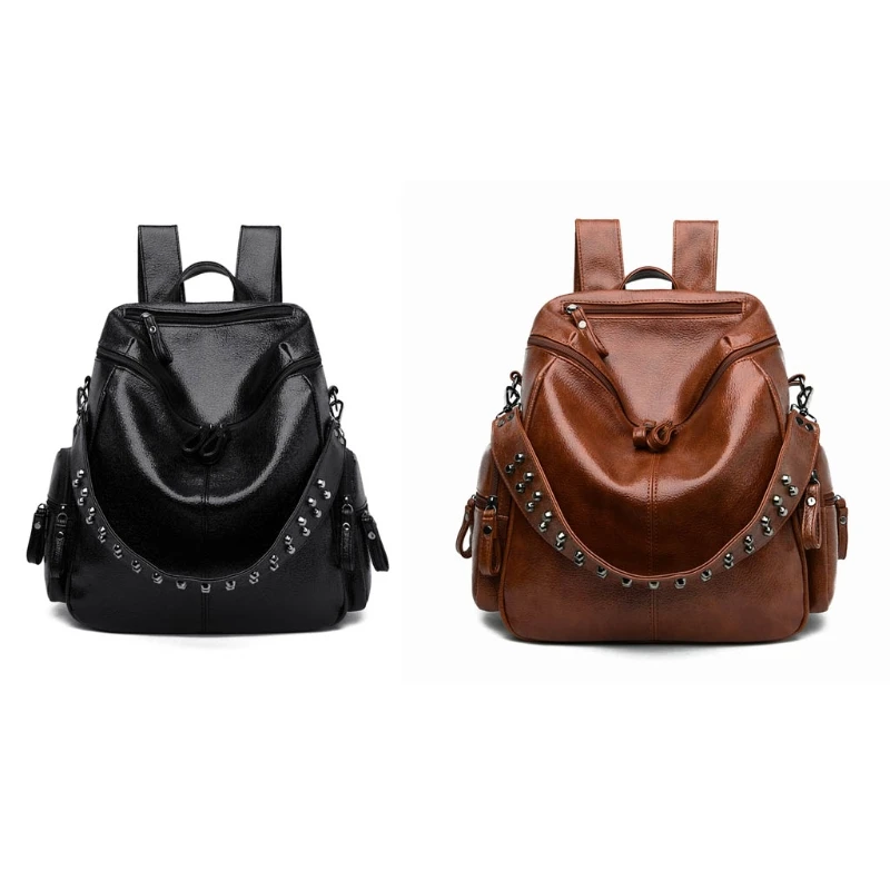 

Женский рюкзак с защитой от кражи, вместительный рюкзак из искусственной кожи, дорожная сумка через плечо