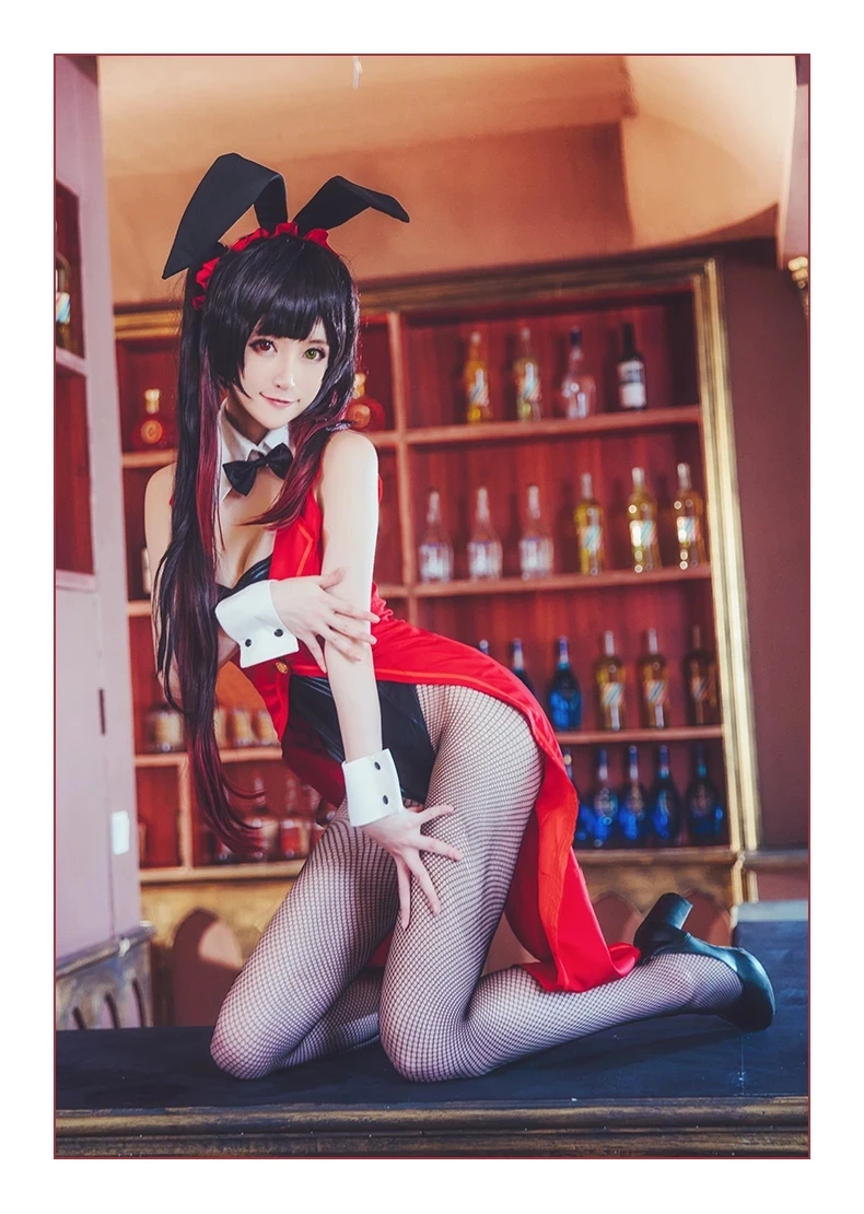 Женский костюм для косплея токисаки Куруми Аниме Костюм Банни курум парадные