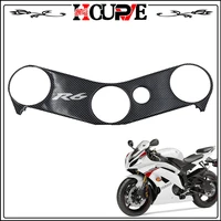 motorcycle carbon fiber decal sticker pad triple tree top clamp upper for yamaha yzf r6 yzf r6 yzfr6 2006 2016