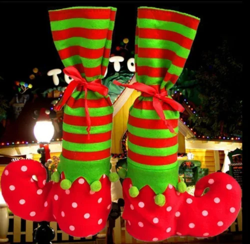 1 шт. подарок Санта Клаус колготки с эльфом ботинки свадебный мешок для конфет на