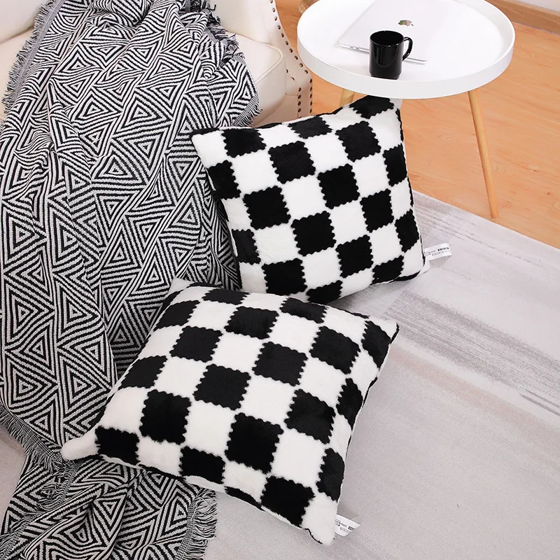 

50cm Black and White Pillow Sofa Decor Home Decor Soft Sleep Pillow