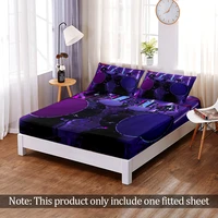 3d print custom fashion drum kit fitted sheet mattress cover four corners with elastic band modern music bed sheet adult