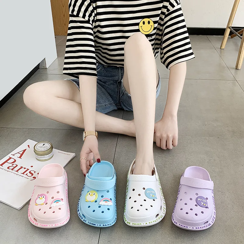 Shoes Women Ins Fashion Thick Bottom Baotou Anti Slip Fashion Slippers Summer Beach Shoes Women's Slippers Womens Shoes