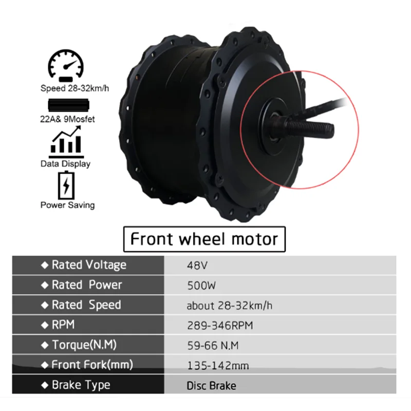 Günstig SDYITN Elektrische Fett Reifen Fahrrad Kit Motor Rad 48V 500W Vorne Hub Motor Rad 20'' 26'' 4,0 Reifen Schnee Bike Conversion Kit