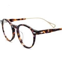 brand designer johnny depp lemtosh tt eyeglasses retro round imported acetate glasses frame men clear lens prescription eyewear