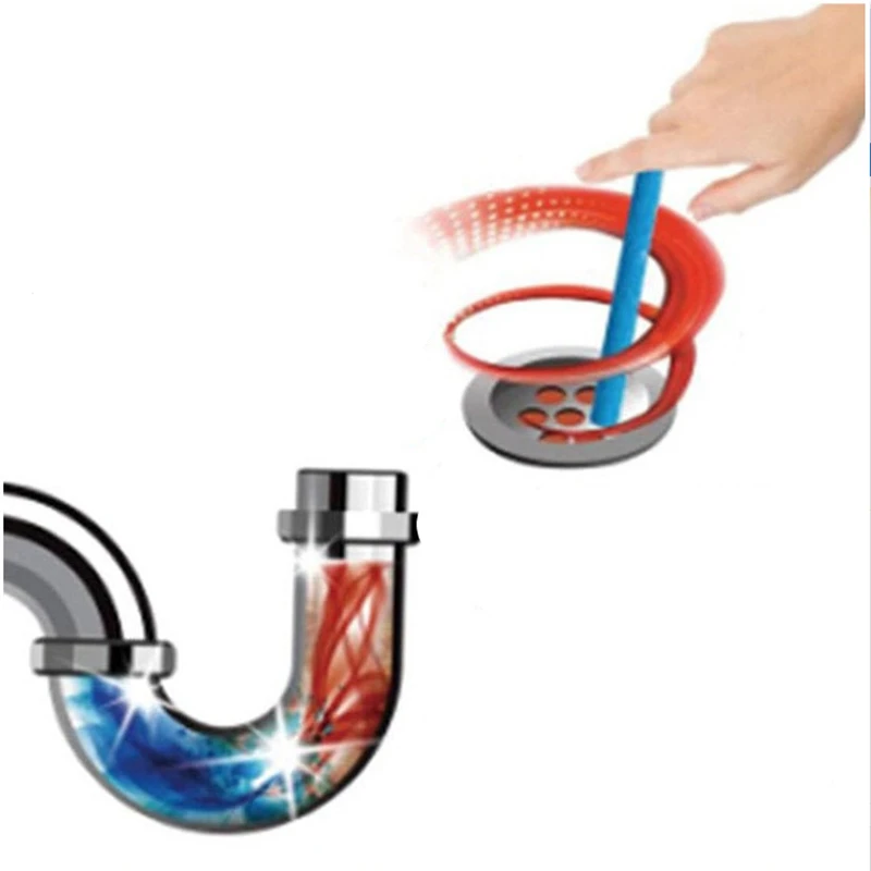 60pcs/lot Magic Cleaning Stick Kitchen Toilet Bathtub Clean Rod Odors Dispelling Pipeline Sewer Hair Drain Cleaner Sani Sticks
