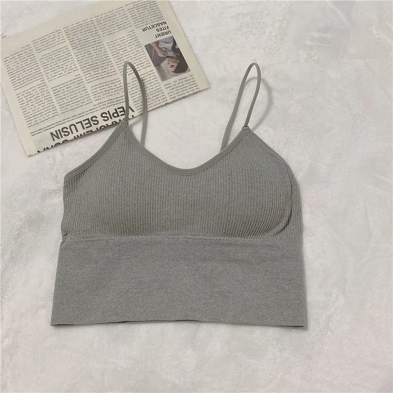 

Camisole Women Solid Basic Sleeveless Low-cut Casual Cropped Feminino O Neck Slim Thin Backless Short Summer Tank Tops Female