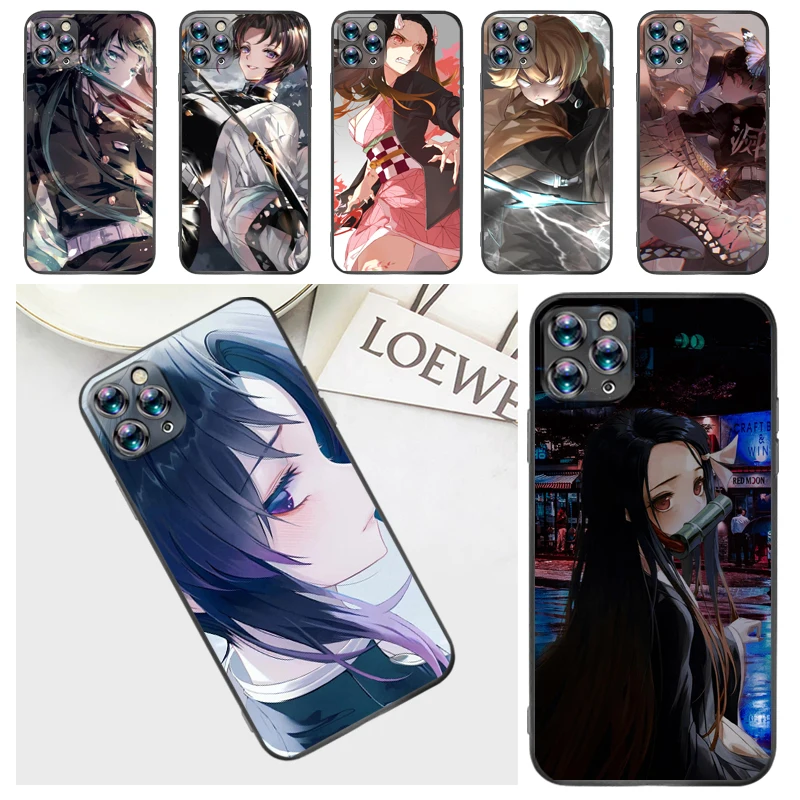 

Demon Slayer Agatsuma Zenitsu Kamado Tanjirou Kamado Nezuko Kimetsu No Yaiba Phone Case For iPhone 7 8 Plus 6 6S Back Cover