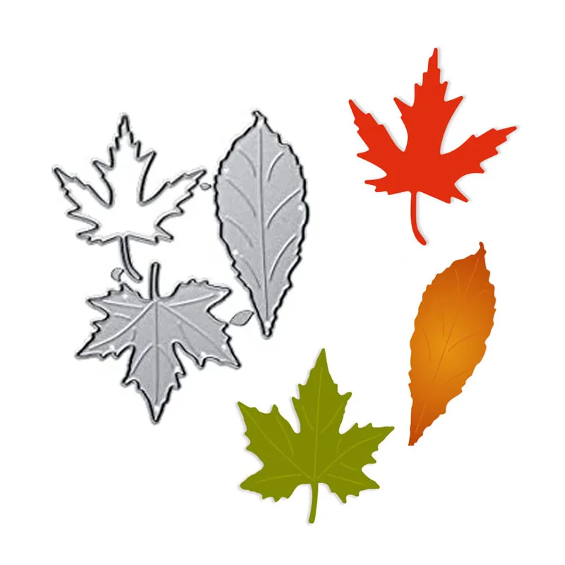 

3PCS Leaves Metal Cutting Dies Embossing Die-Cutting Maple Leaf Dies Used For Scrapbook DIY Paper Card Craft