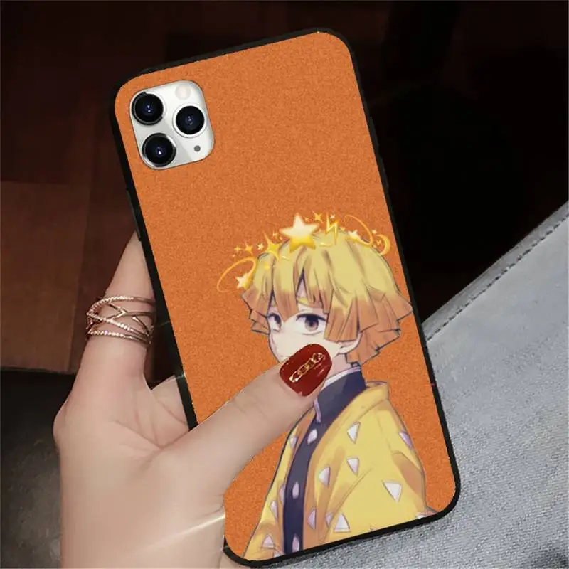 

Agatsuma Zenitsu Demon slayer japanese anime Phone Case for iPhone 11 12 mini pro XS MAX 8 7 6 6S Plus X 5S SE 2020 XR