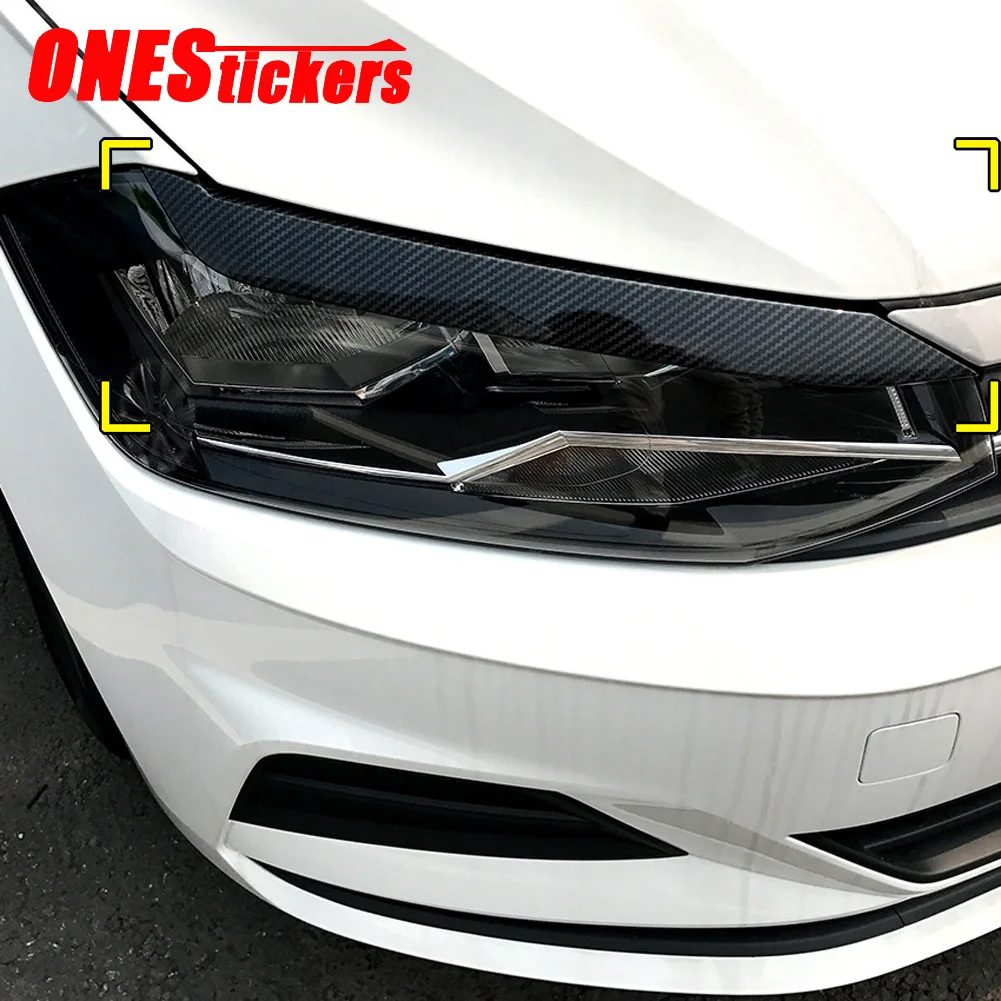 Автомобильные аксессуары из углеродного волокна для Volkswagen VW Polo MK6 2019 + фар бровей