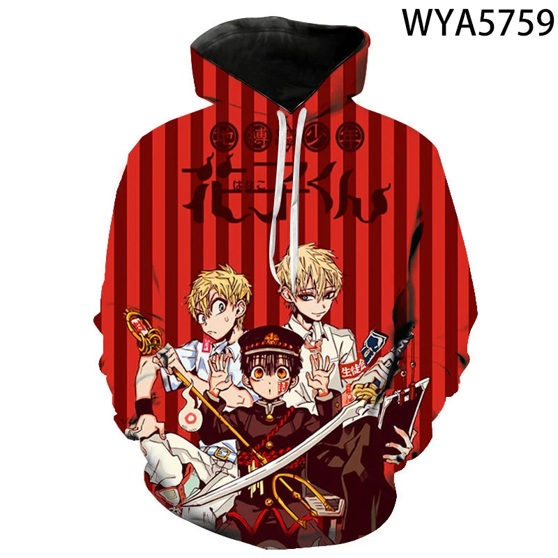 

New Fashion Men Women Children Sweatshirts Toilet-Bound Hanako-kun Hoodies 3D Printed Streetwear Pullover Boy Girl Kids Coat