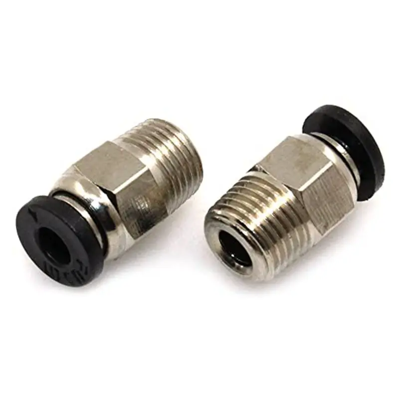 Aokin 10 шт. PC4-M10 мужской прямые пневматическая Трубка PTFE пуш-ап в обратной стороне
