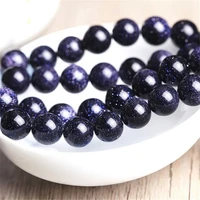 quality natural blue sand beads spacer loose bead for jewelry making diy bracelet accessories pick size 4 6 8 10 mm