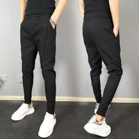 new mens causal trousers cotton casual ankle length joggers men solid mens harem pants fitness streetwear slim male pants
