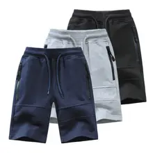 Children Boys Shorts 2022 Summer Zipper Pocket Design Kids Casual Knitted Shorts For Boys 3 4 6 8 10 12 14 Years Clothing Dwq240