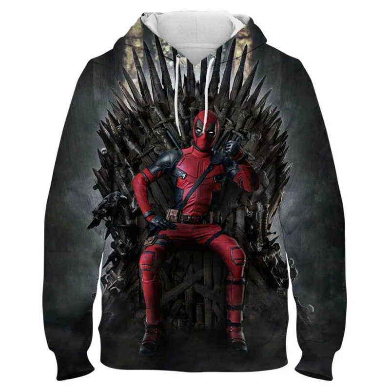 

Marvel New fashion 3D printing Deadpool Hoodie/Sweatshirt Spring and Autumn Fun Long Sleeve Harajuku Men Women kids Hoodie