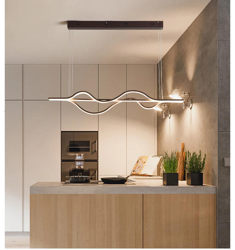 Современные светодиодные подвесные светильники Chandelierrec AC85-265V для декора столовой, светильники для домашнего освещения, подвесной светильник с затемнением