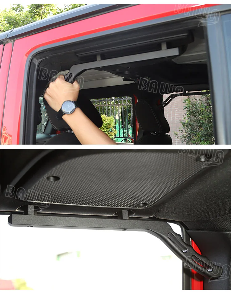 BAWA подлокотники Передняя поручень для Jeep Wrangler JK 2007- алюминиевый сплав автомобиля передние задние внутренние поручни