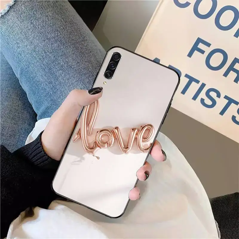 

Glitter Love Gold Rose Phone Case For Samsung galaxy A S note 10 7 8 9 20 30 31 40 50 51 70 71 21 s ultra plus
