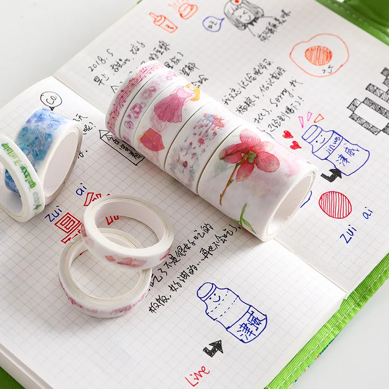 Набор милых скотчей Washi 20 шт./лот Маскировочная лента в подарочной коробке