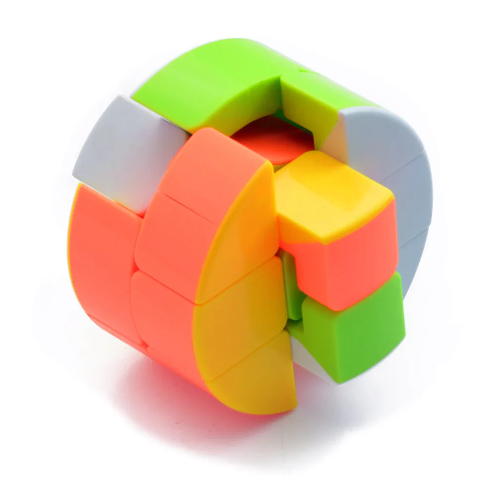 LeFun 2x2x2 цилиндрический многоцветный магический куб быстрый ультра-Гладкий