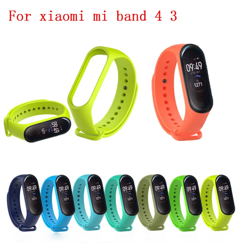 Ремешок силиконовый для Xiaomi Mi Band 4 3 сменный Браслет band 3|Ремешки часов| |