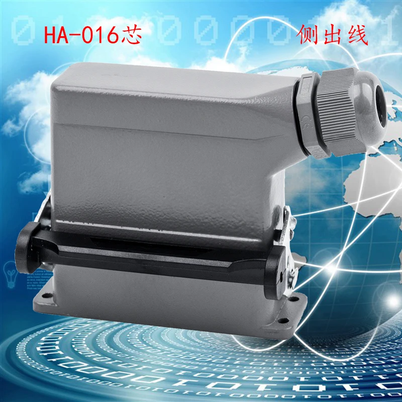 

Rectangular plug heavy-duty connector hot runner connector hdc-ha-016 core 16A waterproof aviation plug