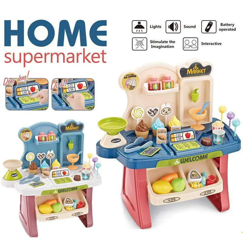 

Детская имитация мини-кредитных карт стойка для супермаркета продажа конфет кассира Набор игровой дом игрушка для мороженого пластиковый ...